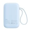 Power bank 10000mAh QPow 2 30W z wbudowanymi kablami USB-C - niebieski